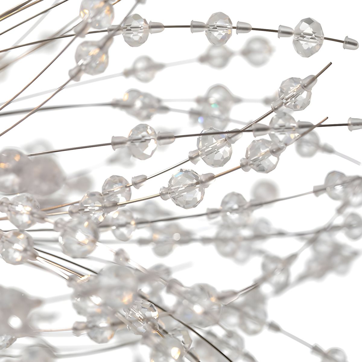 Żyrandol do Salonu Wiszący z Kryształami Kula | Nowoczesny