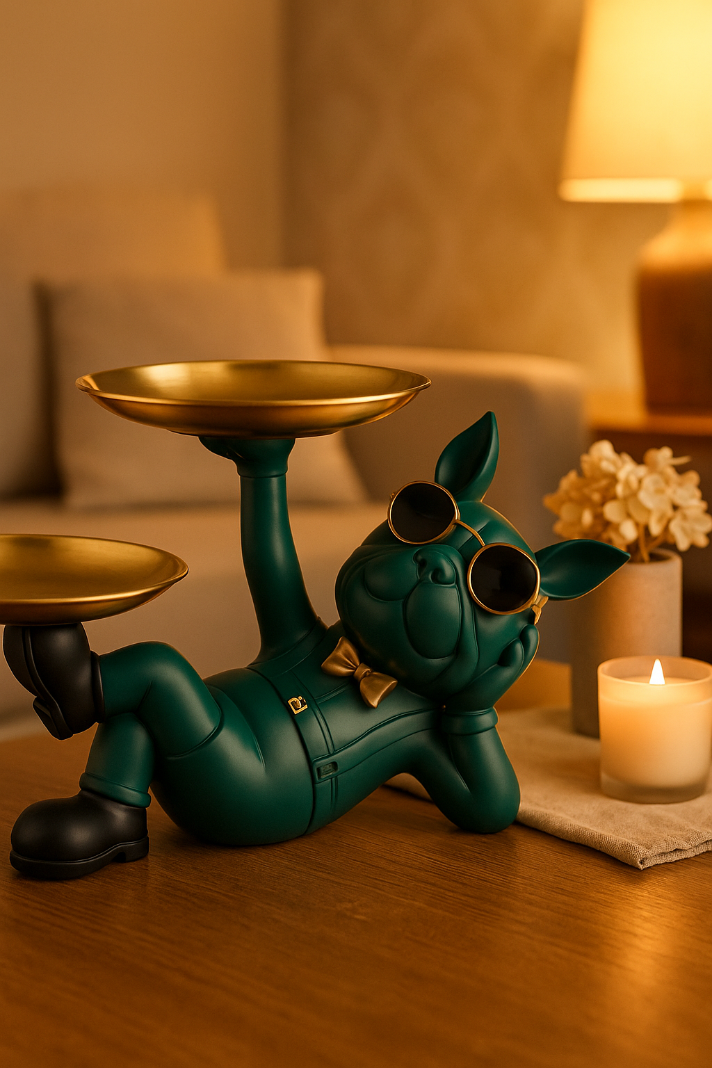 ArteDecor | Stylowa Figurka Psa Bulldog | Nowoczesna Dekoracja do Salonu i Sypialni