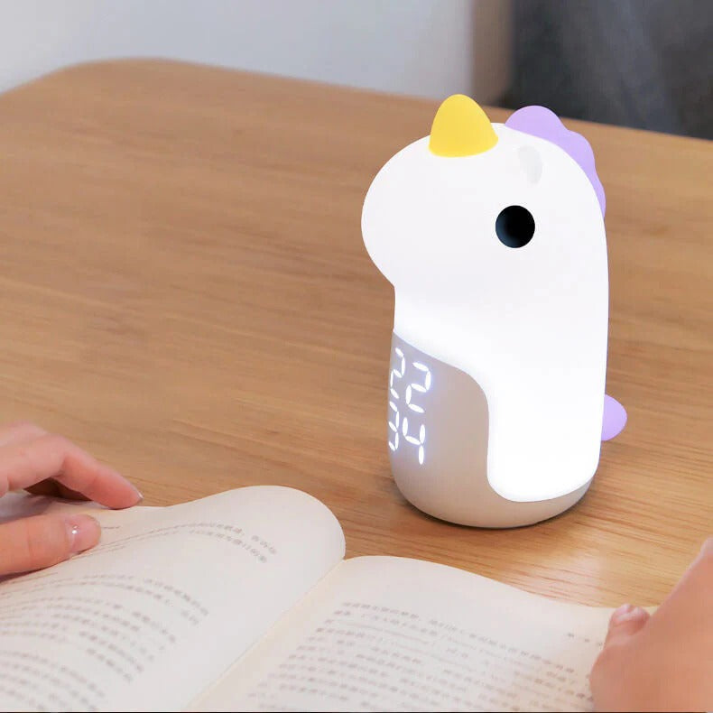 Budzik LED Jednorożec z Lampką Nocną | Cyfrowy