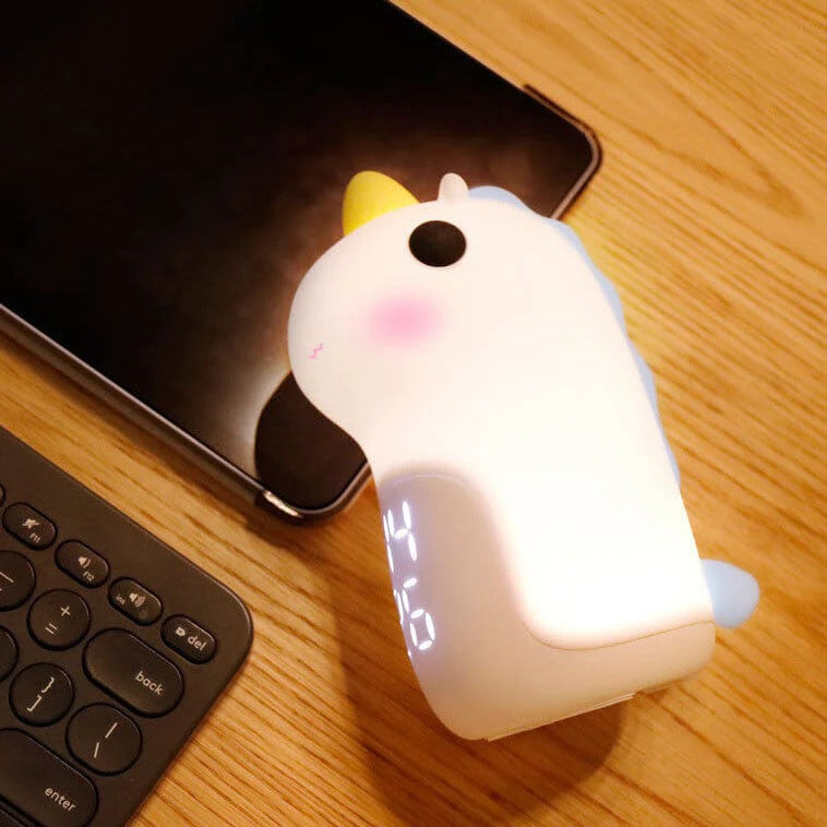 Budzik LED Jednorożec z Lampką Nocną | Cyfrowy