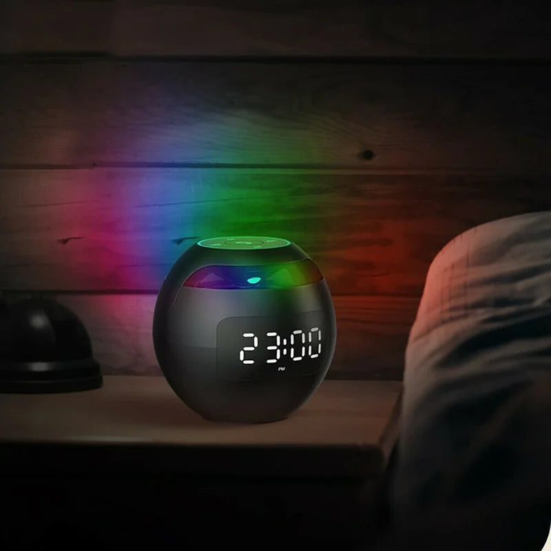 Budzik LED RGB Z Głośniki Bluetooth | Cyfrowy