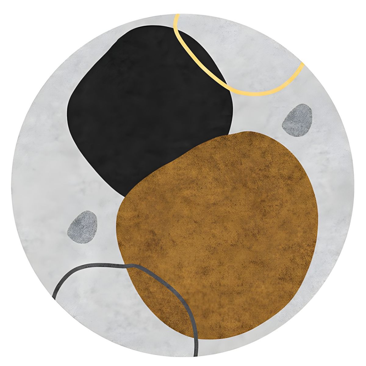 Dywanik Okrągły Okrągły Nowoczesny | Artystyczny