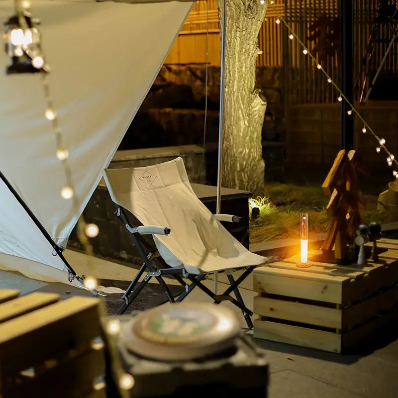 Kinkiet Drewniany Magnetyczny LED | Zdejmowana Bezprzewodowa Lampka