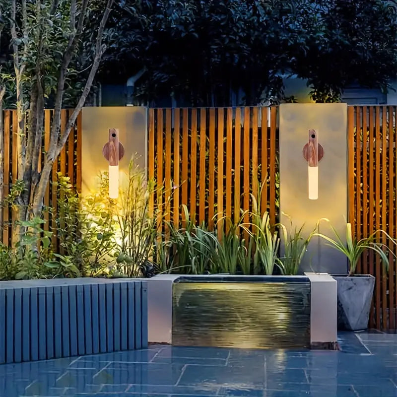 Kinkiet Drewniany Magnetyczny LED | Zdejmowana Bezprzewodowa Lampka