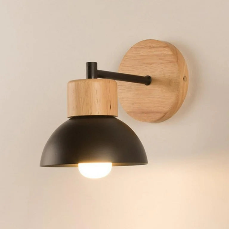 Kinkiet Drewniany Salon Sypialnia | Lampa Do Czytania