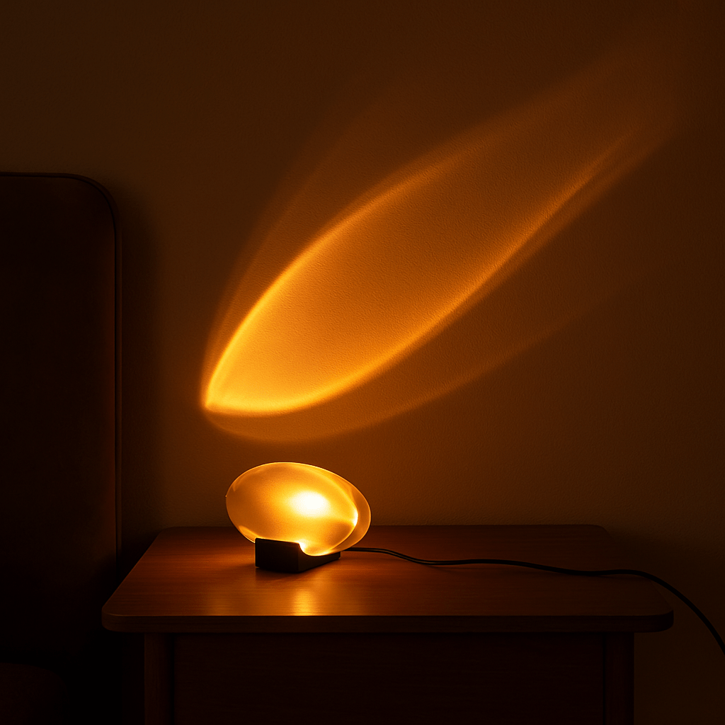 Lampa Do Sypialni Stolik Nocny | Tęczowa Projekcyjna