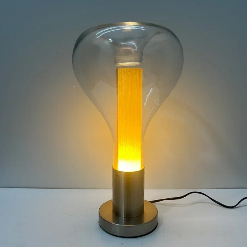 Lampa Lawa Szklana Nowoczesna | Lampa Stołowa Do Salonu