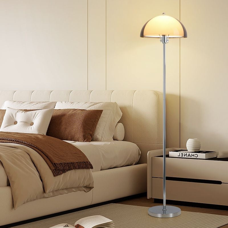 Lampa Stojąca Do Salonu I Sypialni | Półokrągły Klosz