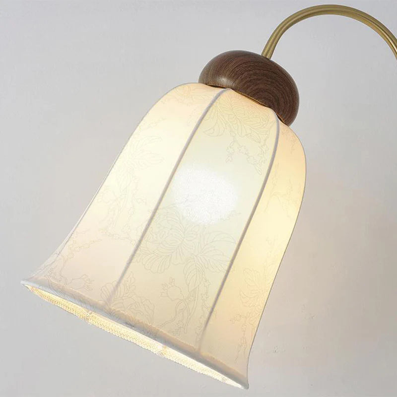 Lampa Stojąca Do Salonu | Zakrzywiona Forma Z Abażurem