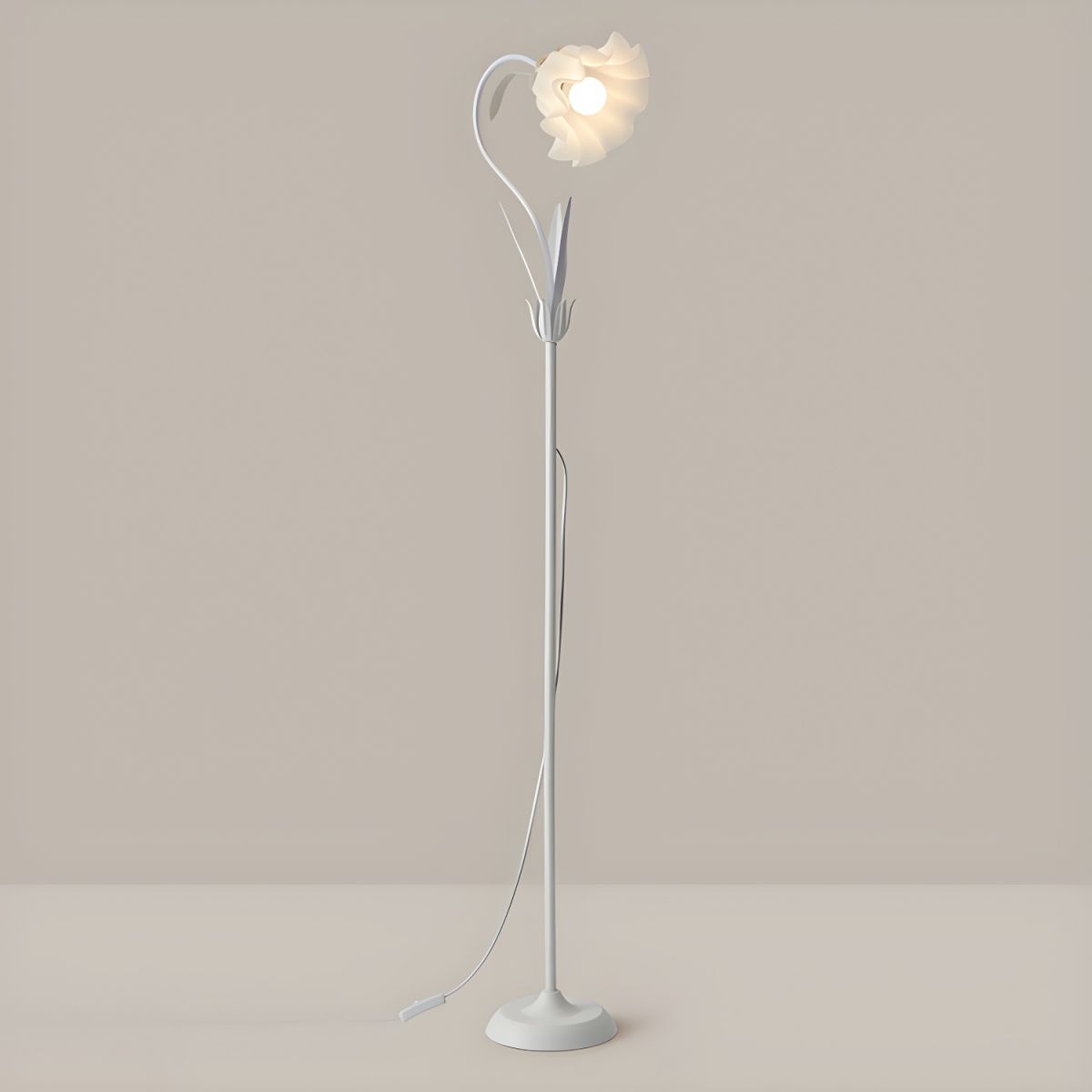 Lampa Stojąca Kwiatowa do Salonu | Dekoracyjna