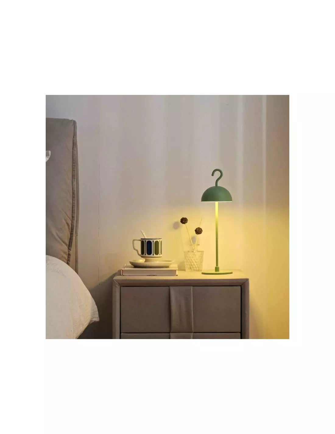 Lampa LED Stolikowa Przenośna z Haczykiem | Na Baterie