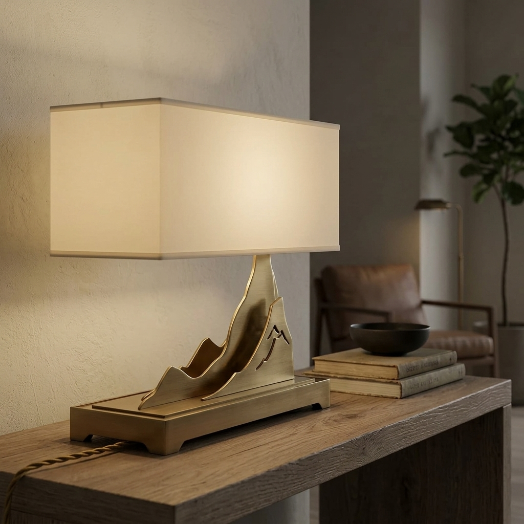 Lampa Stołowa Rzeźbiona do Salonu | Dekoracyjna