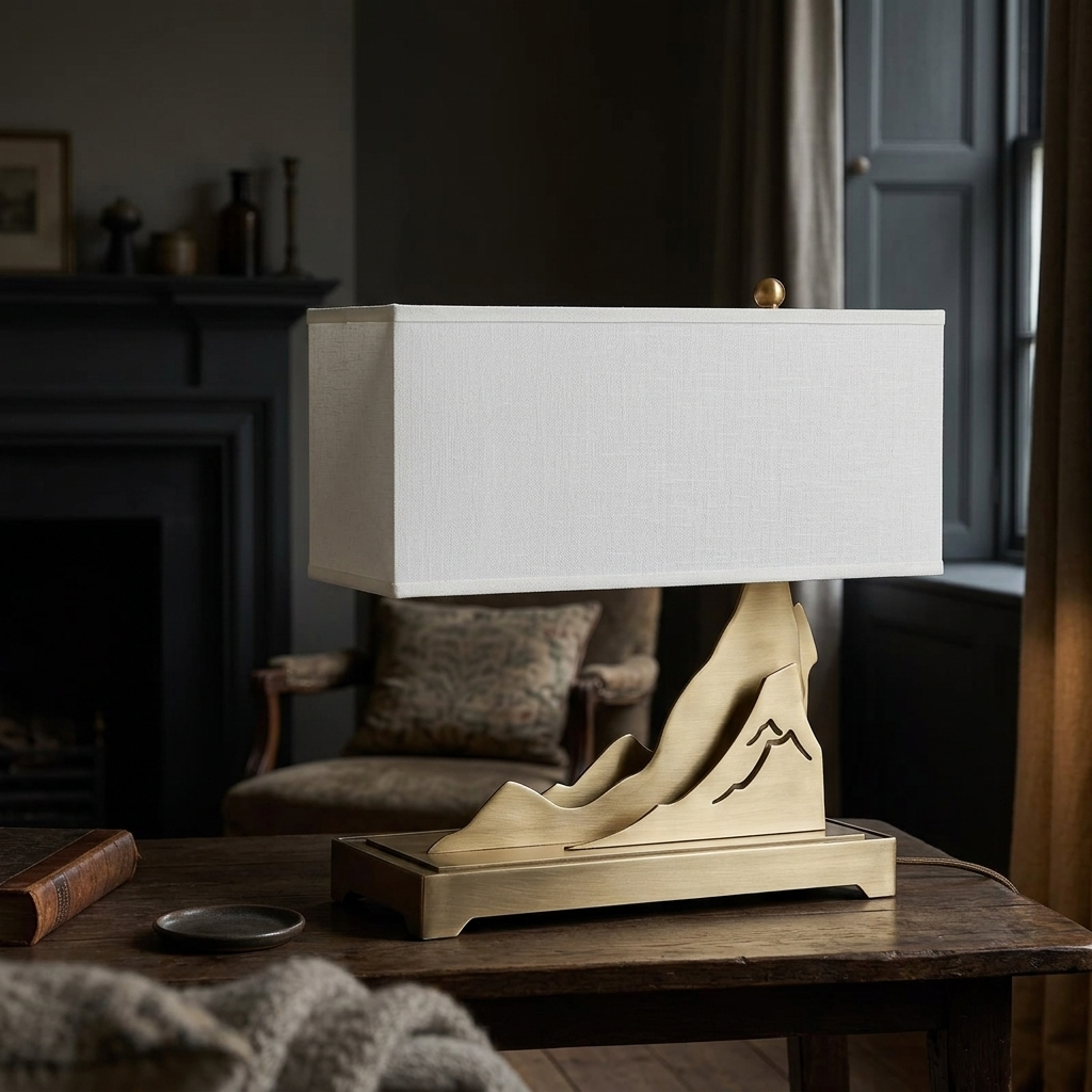 Lampa Stołowa Rzeźbiona do Salonu | Dekoracyjna