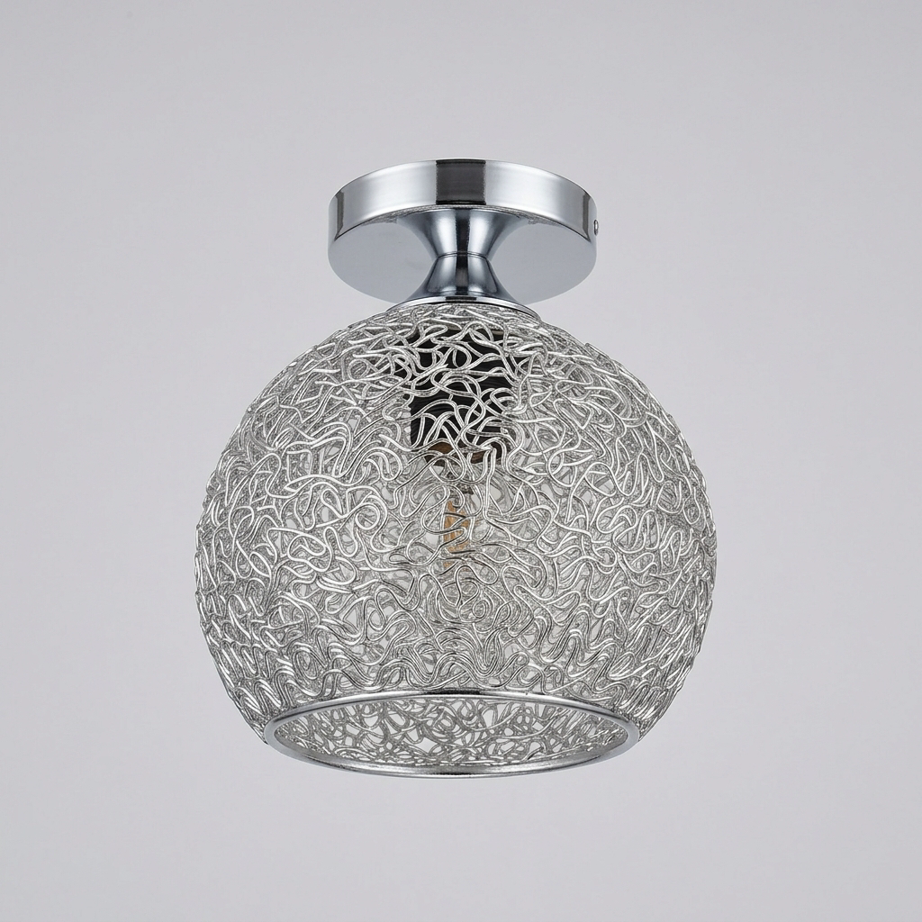 Lampa Sufitowa Ażurowa Kulista do Salonu | Plafon