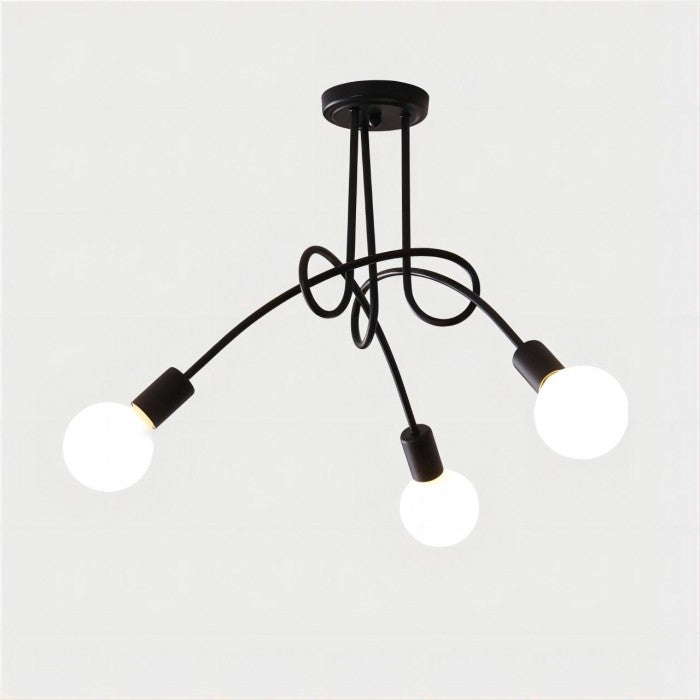 Lampa Sufitowa Do Salonu Z Wieloramienną Konstrukcją | Nowoczesna