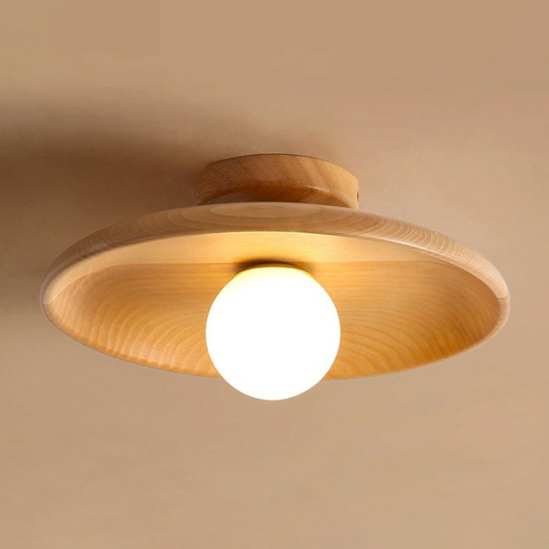 Lampa Sufitowa Drewniana Salon Sypialnia | Styl Nowoczesny