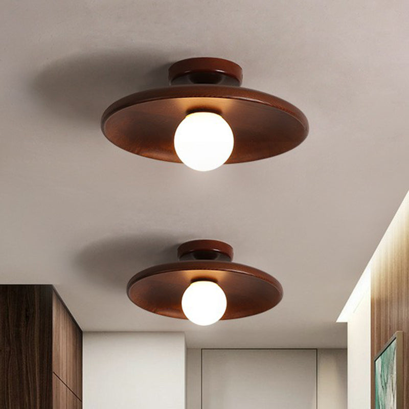 Lampa Sufitowa Drewniana Salon Sypialnia | Styl Nowoczesny