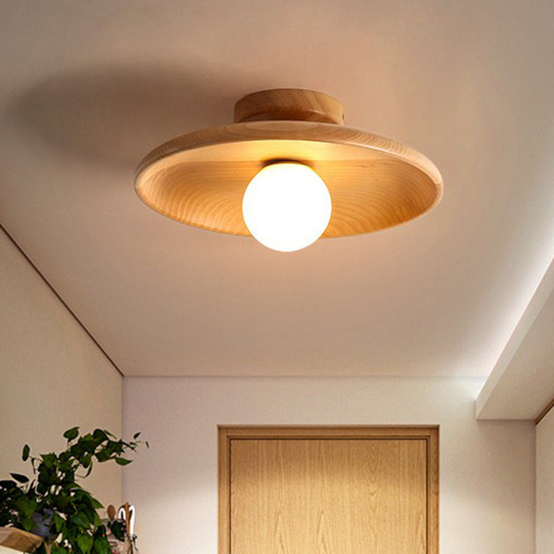 Lampa Sufitowa Drewniana Salon Sypialnia | Styl Nowoczesny