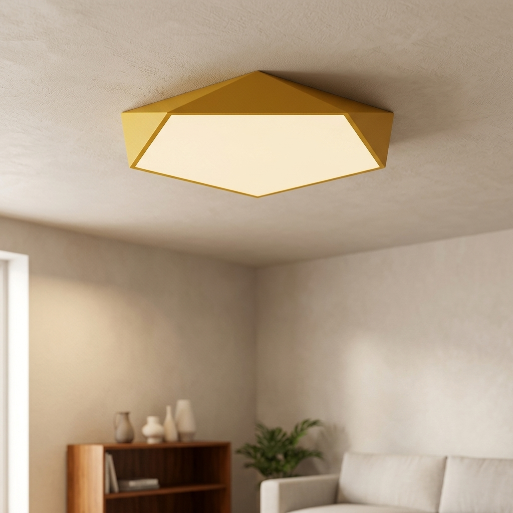 Lampa Sufitowa LED Geometryczna do Salonu | Plafon