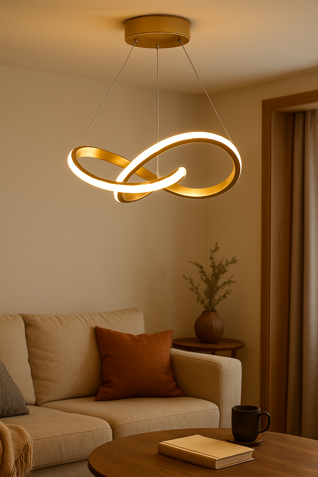 Lampa Sufitowa LED Nowoczesna Do Salonu I Sypialni | Wisząca