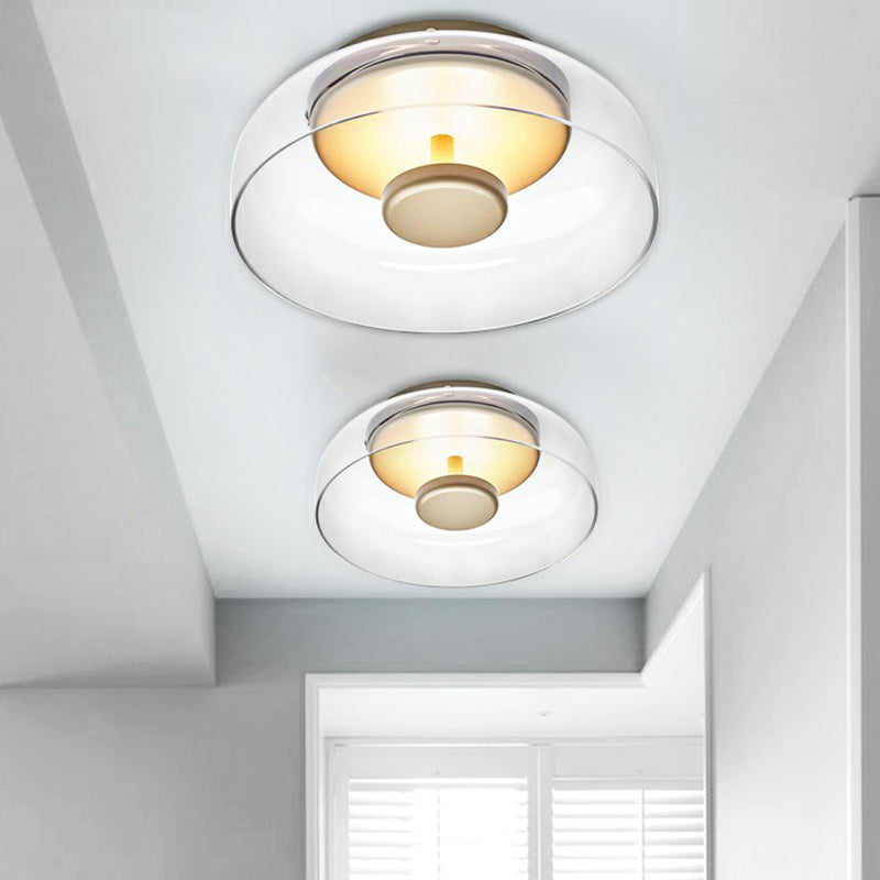 Lampa Sufitowa Szklana LED Do Salonu i Sypialni | Nowoczesny