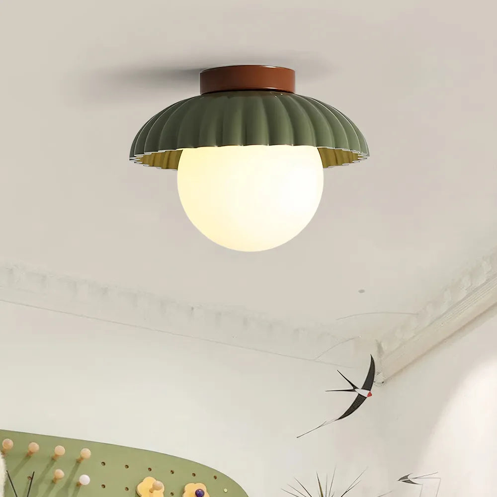 Lampa Sufitowa Szklany Klosz Nowoczesna | Oświetlenie Wnętrz