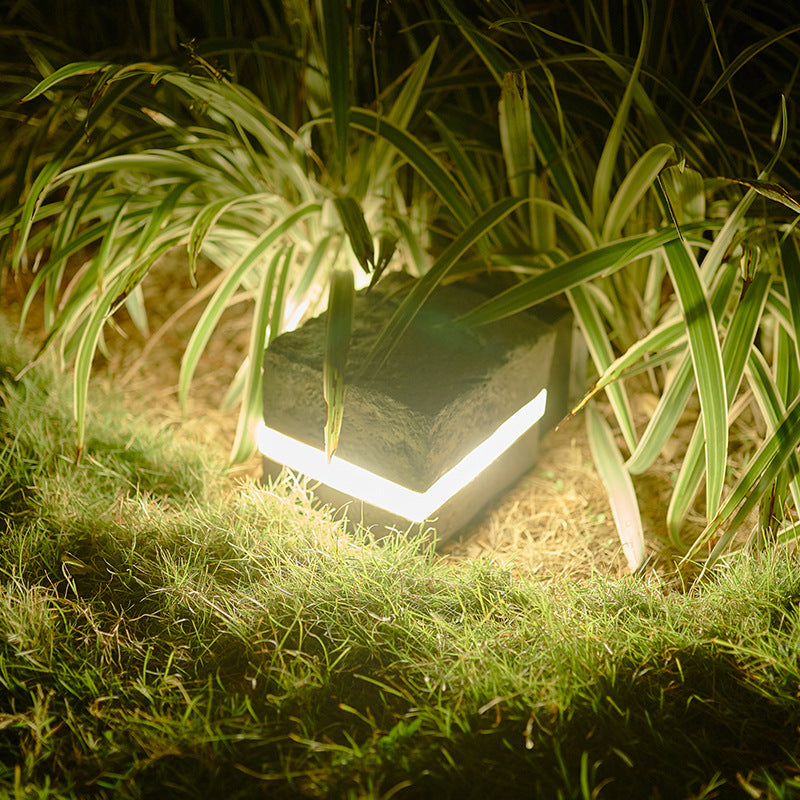 Lampa Zewnętrzna LED Kamienna Kostka | Nowoczesne Oświetlenie Ogrodowe