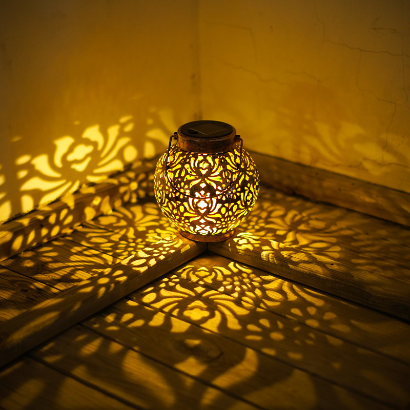 Lampiony Solarne LED Ogrodowe Ażurowa Latarnia | Taras Balkon
