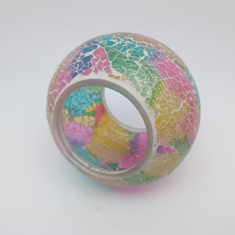 Lampiony Solarne Szklane Mozaikowe Outdoor | Kolorowe Kula