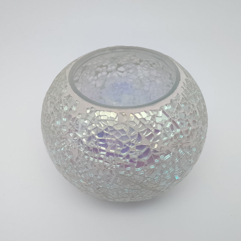 Lampiony Solarne Szklane Mozaikowe Outdoor | Kolorowe Kula