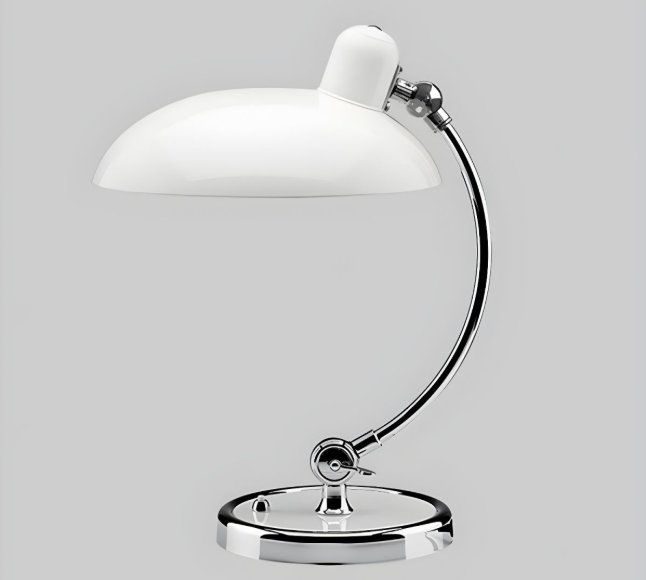 Lampka Na Biurko LED Retro Z Regulowanym Metalowym Ramieniem | Chrom