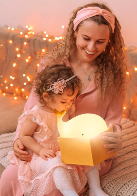 Lampka Nocna Dla Dzieci LED Wieloryb Cordless | Touch