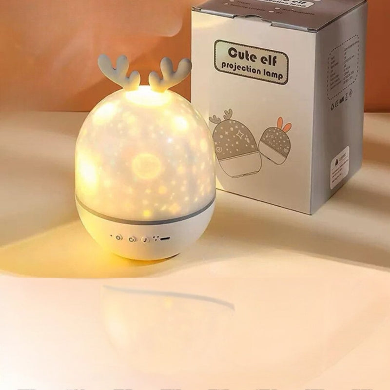 Lampka Nocna Dla Dzieci z Projektorem Gwiazd | Zwierzątko