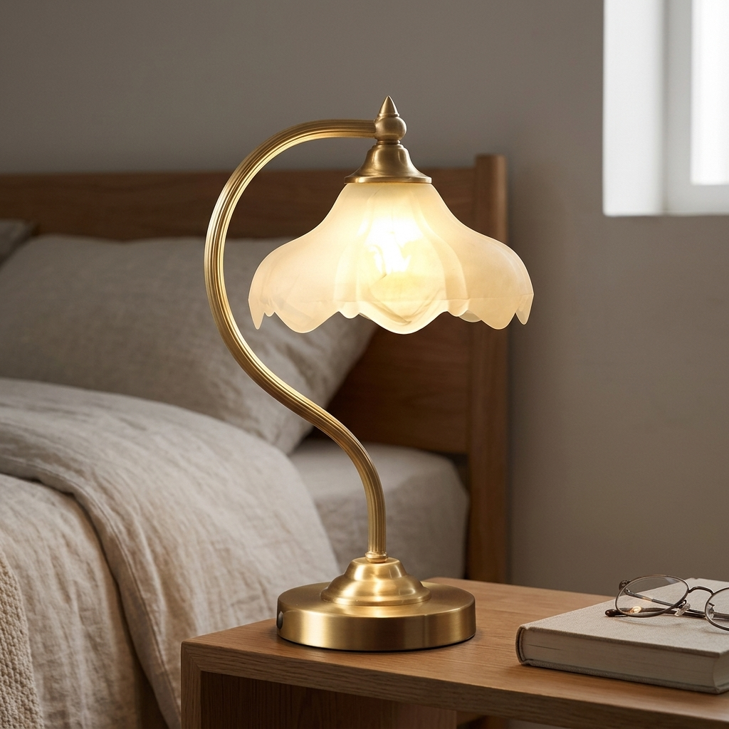 Lampka Nocna do Sypialni Klasyczna | Kwiatowa