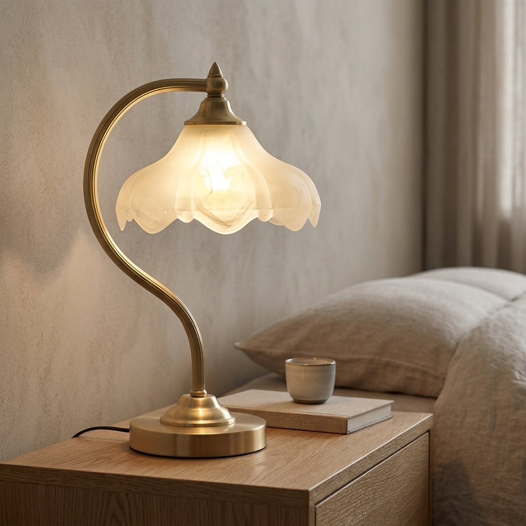 Lampka Nocna do Sypialni Klasyczna | Kwiatowa