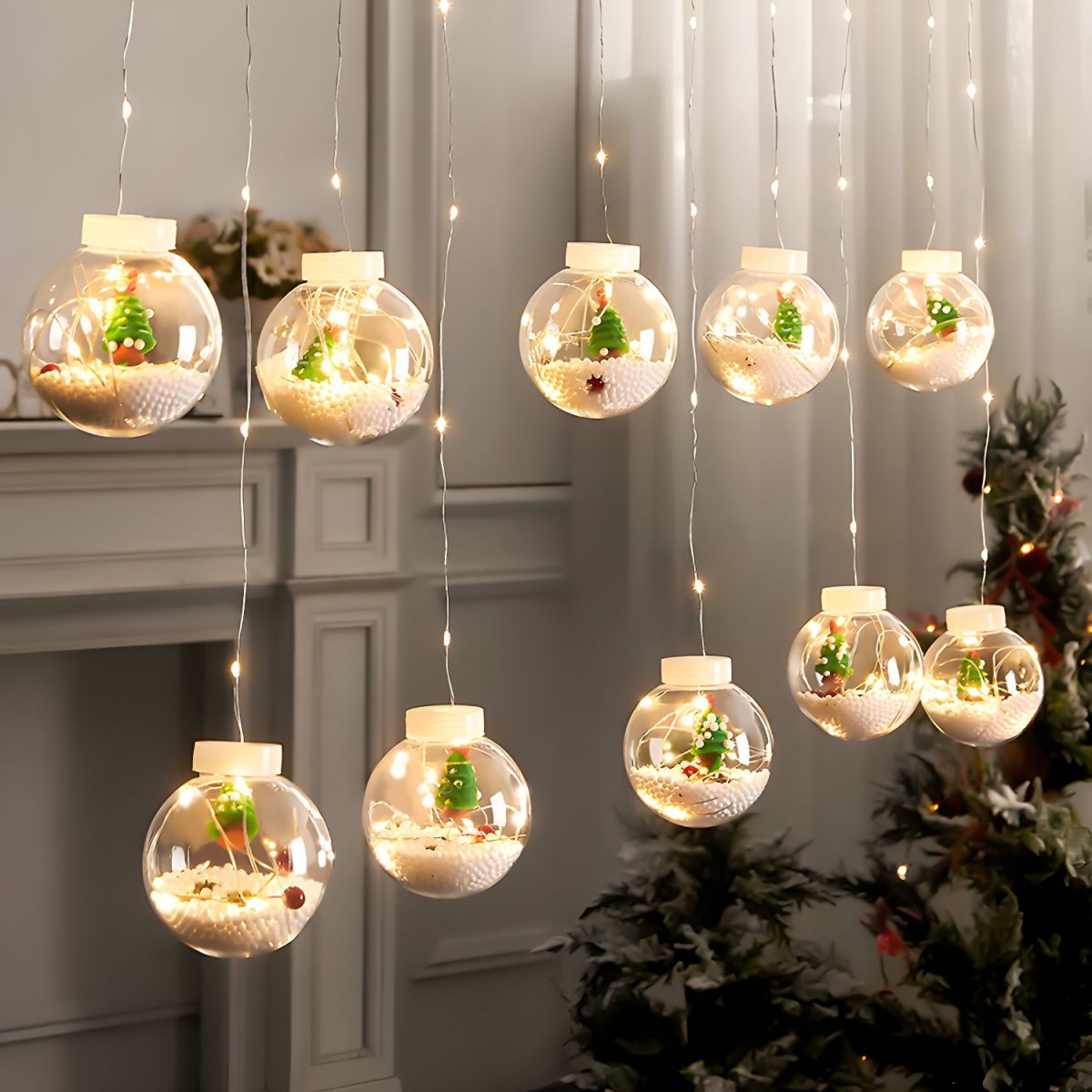 Lampki Choinkowe LED Zwisające Z Motywem Świątecznym | Dekoracyjne
