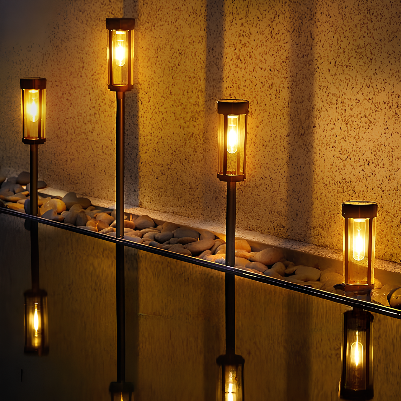 Lampy Ogrodowe Solar LED Do Ogrodu | Czarne