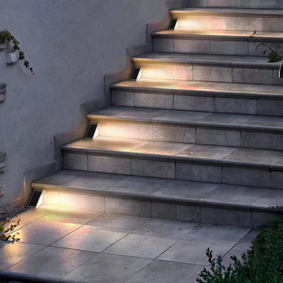 Lampy Solarne Schodowe Zewnętrzne na Ogrodzenie i Taras | LED
