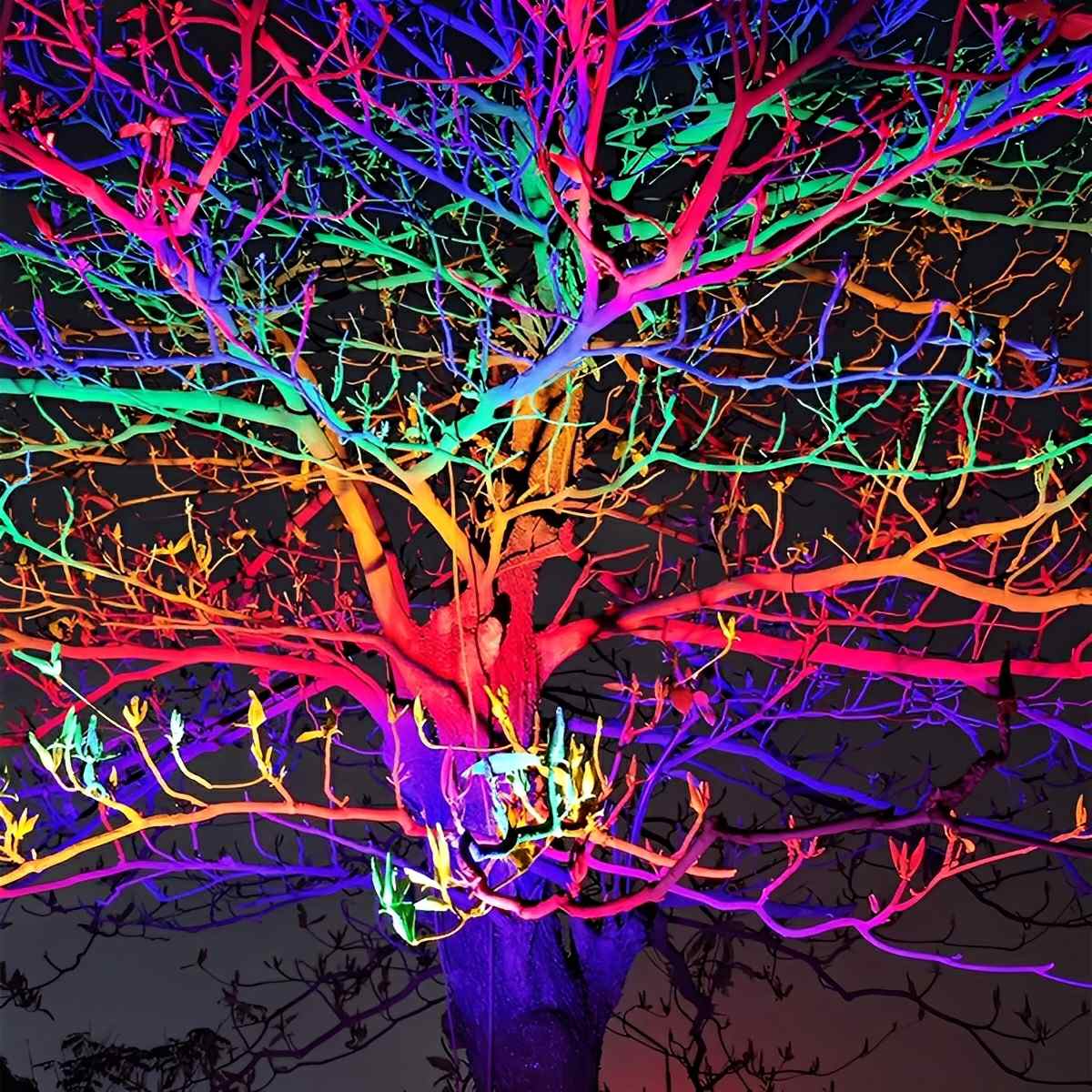 Ledy Ogrodowe RGB Do Oświetlenia Drzew | Reflektor Zewnętrzny