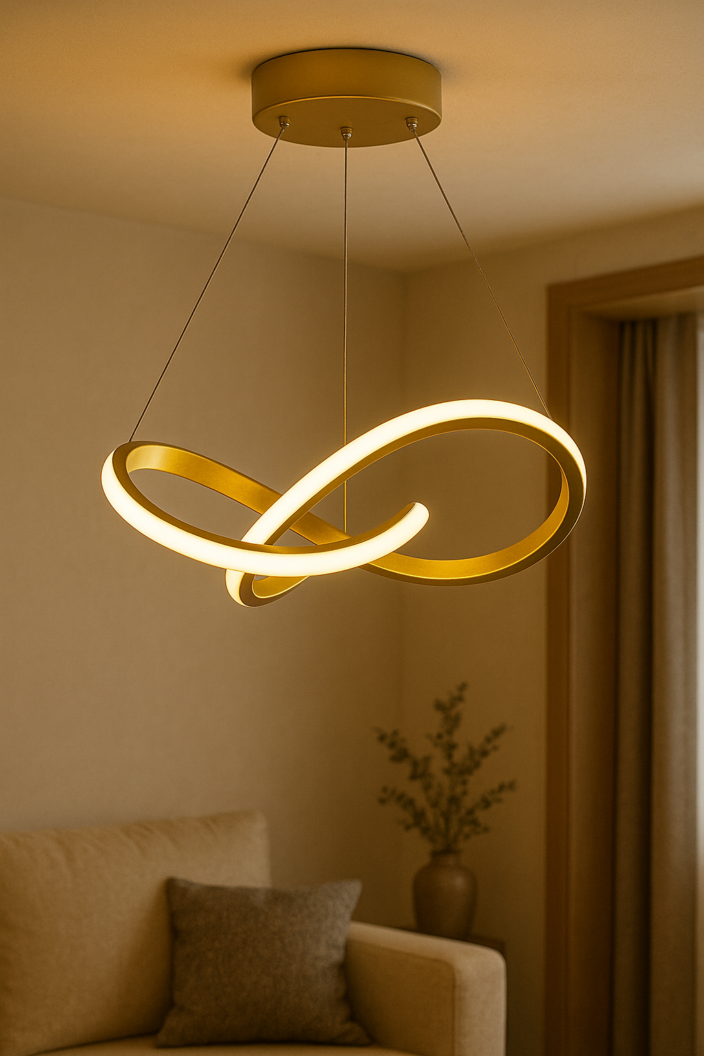 LumiNest | Nowoczesna Elegancka Lampa Wisząca LED | Oświetlenie Salonu i Jadalni