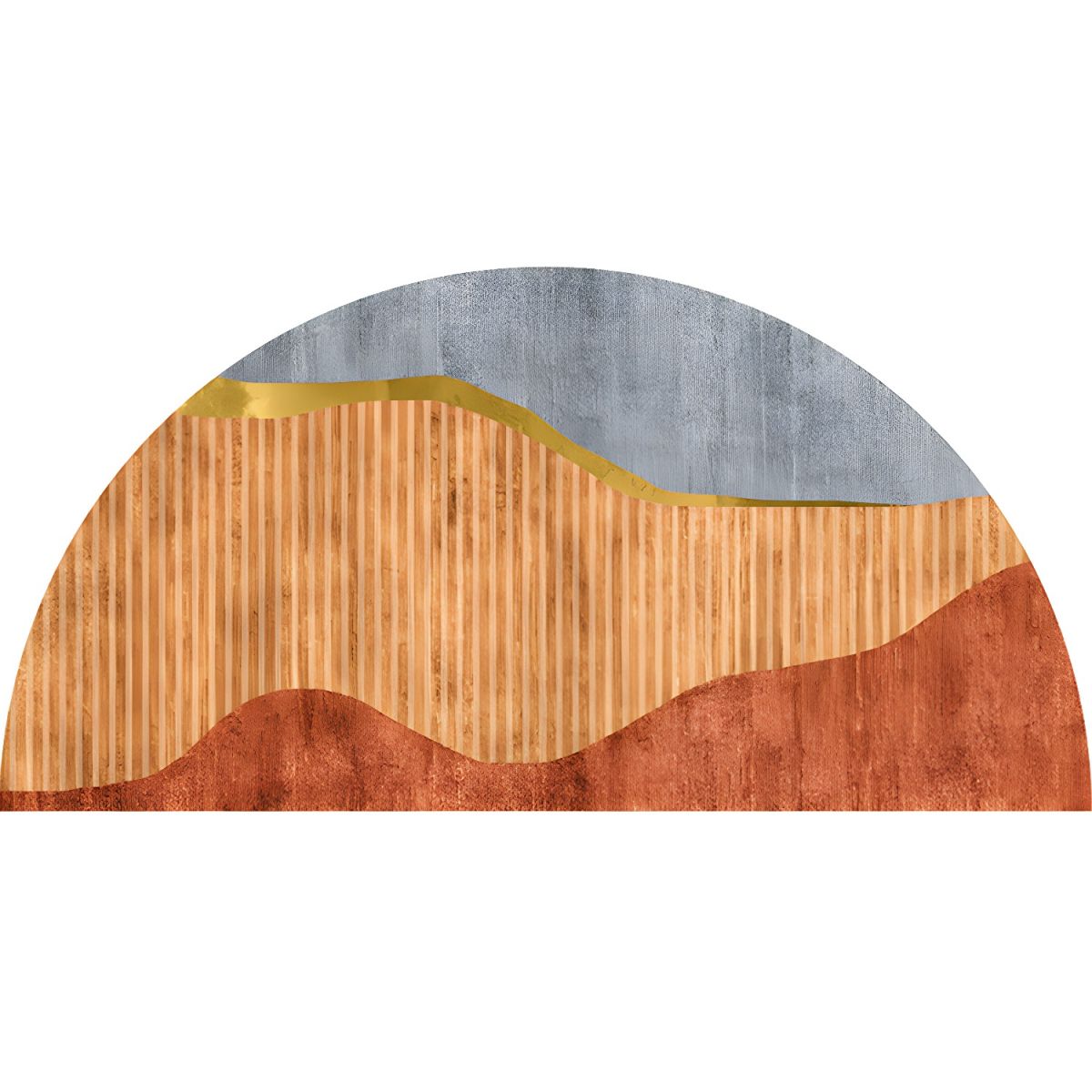 Mata Antypoślizgowa Geometryczny Salon | Półokrągła