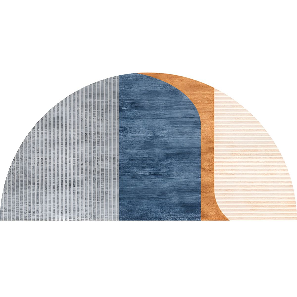 Mata Antypoślizgowa Geometryczny Salon | Półokrągła