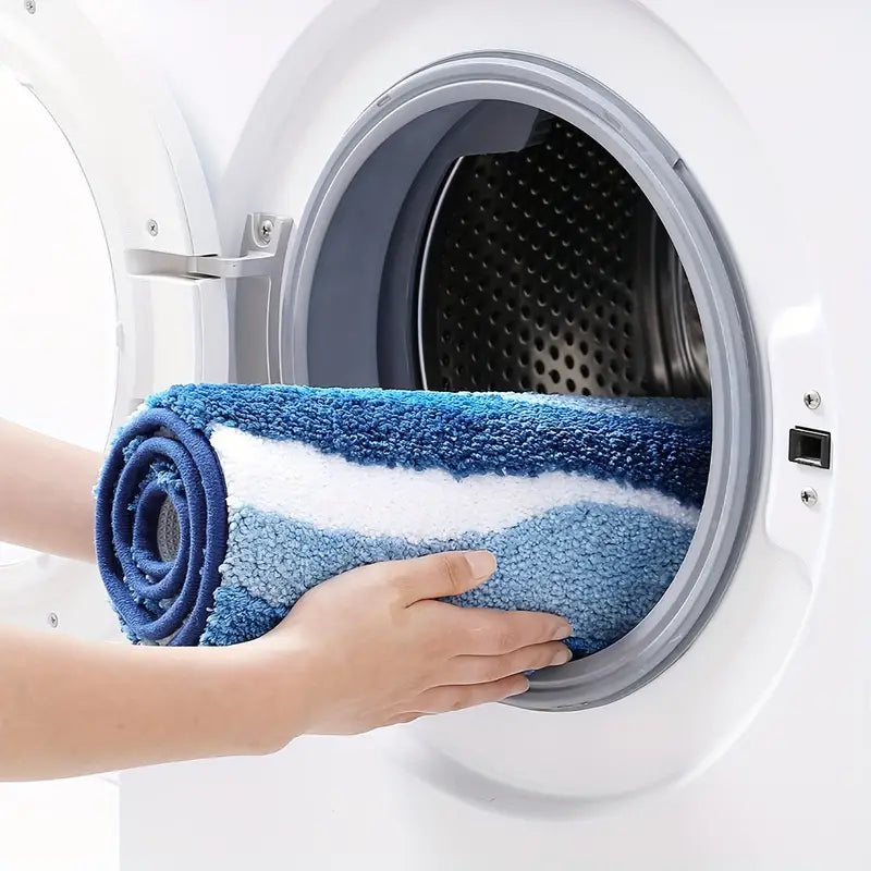 Mata Antypoślizgowa Puszysta Łazienkowa | Wzór Fale