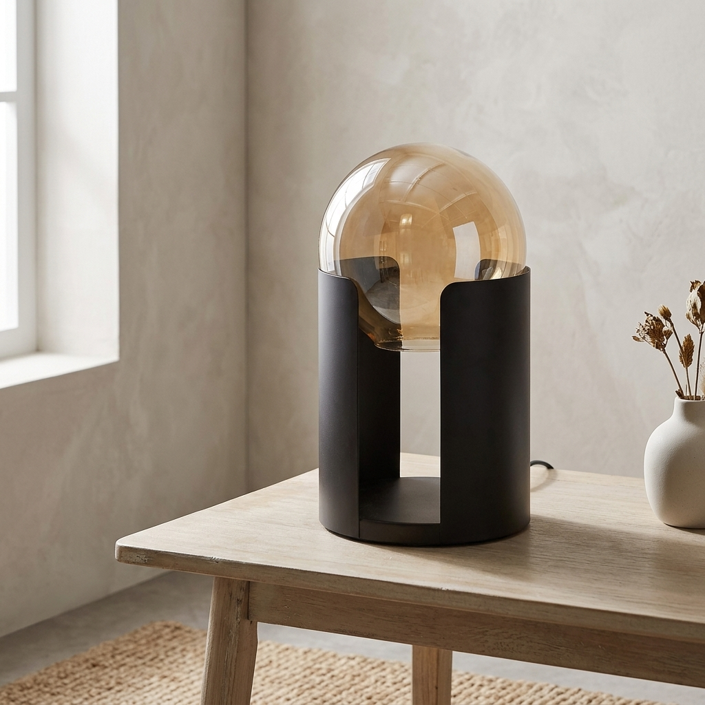Okrągła Lampa Stołowa do Salonu | Nowoczesna
