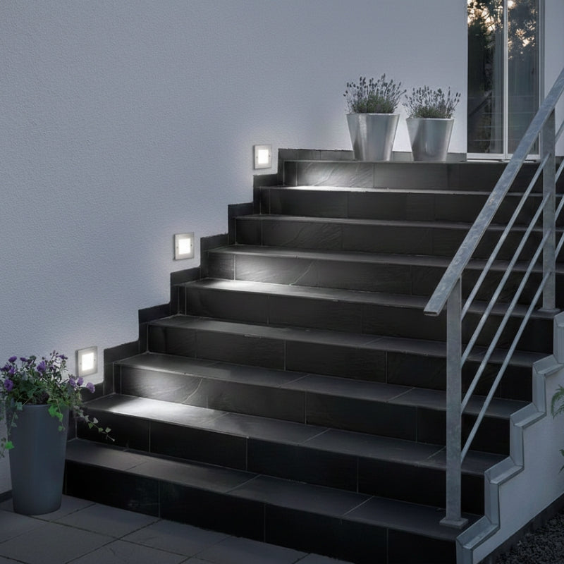 Oświetlenie Schodowe LED Zewnętrzne | Kwadratowe