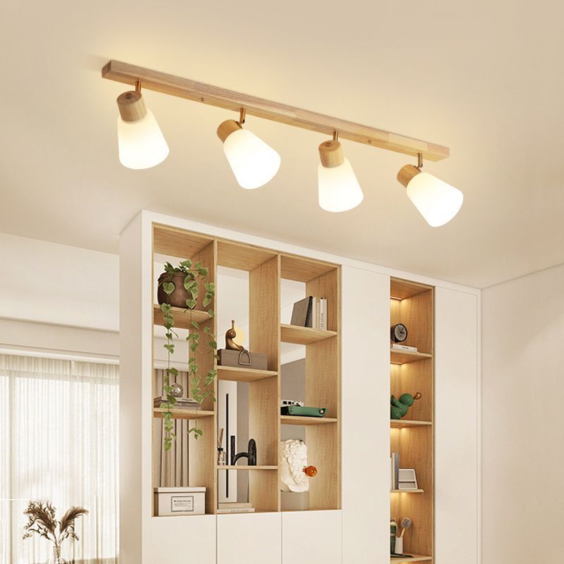 Oświetlenie Szynowe Drewniane LED Do Salonu | Nowoczesne