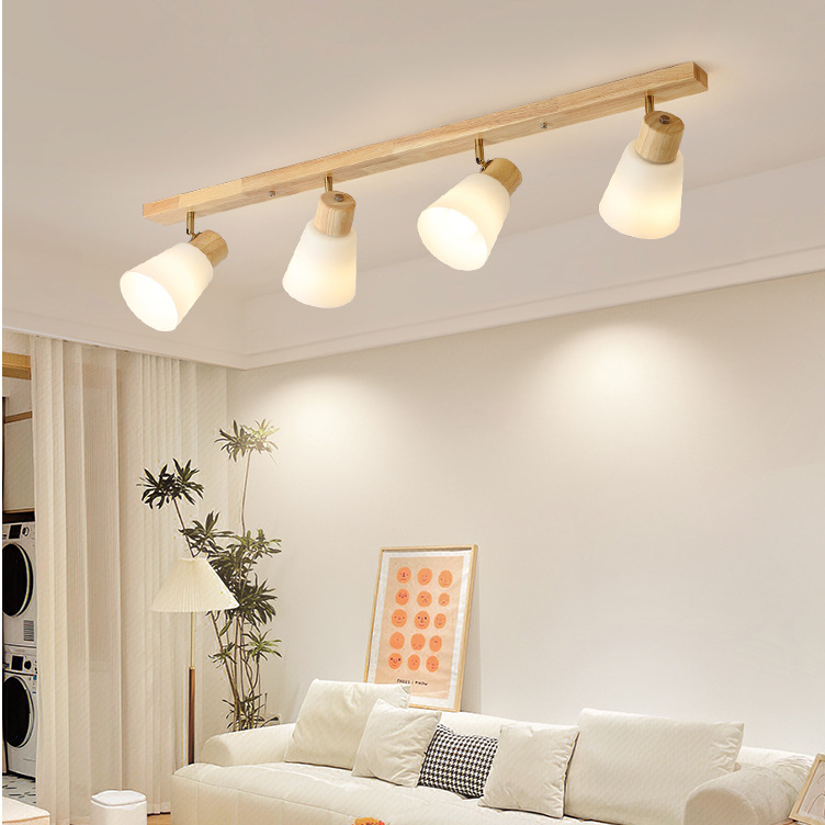 Oświetlenie Szynowe Drewniane LED Do Salonu | Nowoczesne