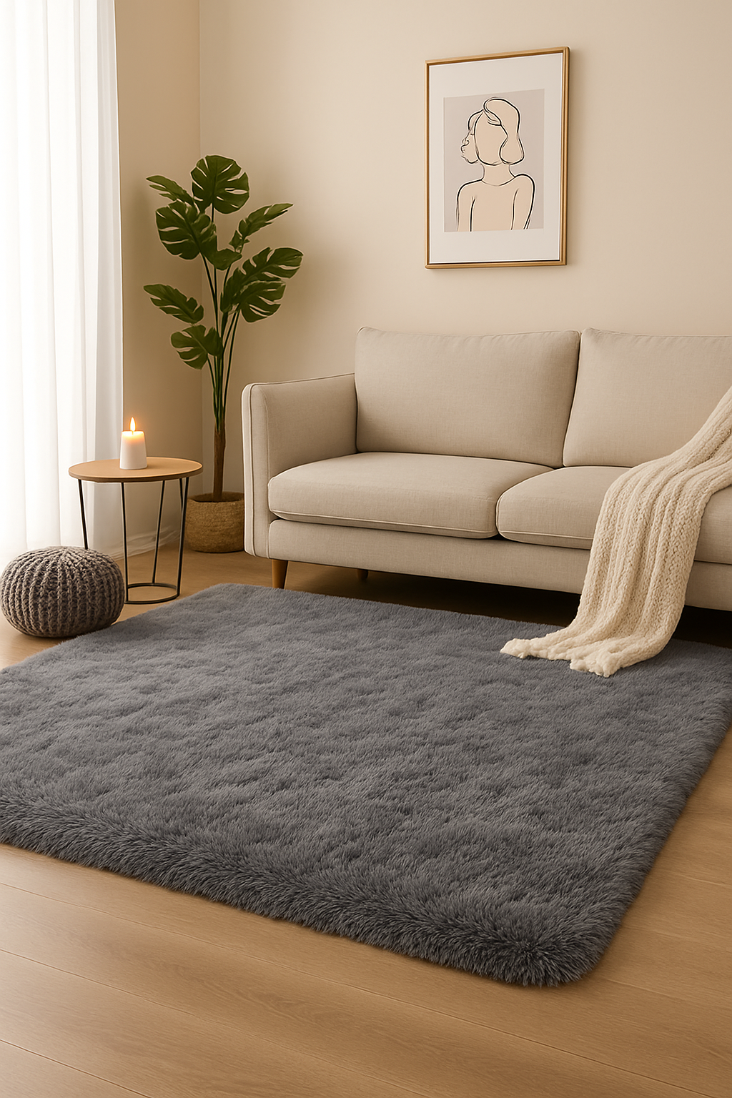 SoftNest | Puszysty Miękki Dywan Nowoczesny | Salon, Sypialnia i Pokój Dziecięcy