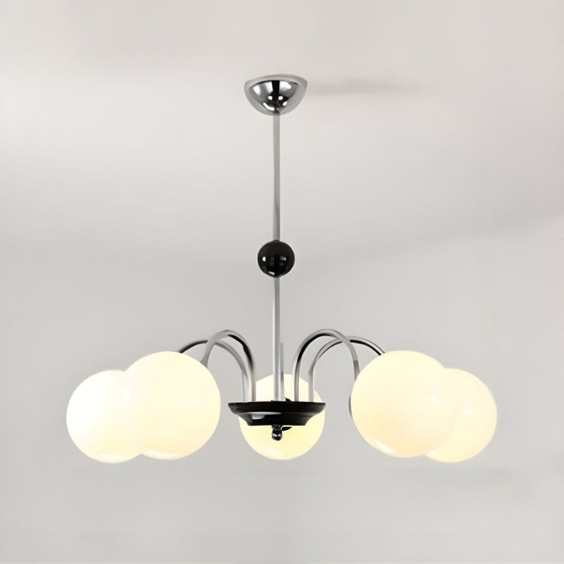 Żyrandol do Salonu Szklany Wiszący z Kulami w Nowoczesnym Stylu | Elegancki