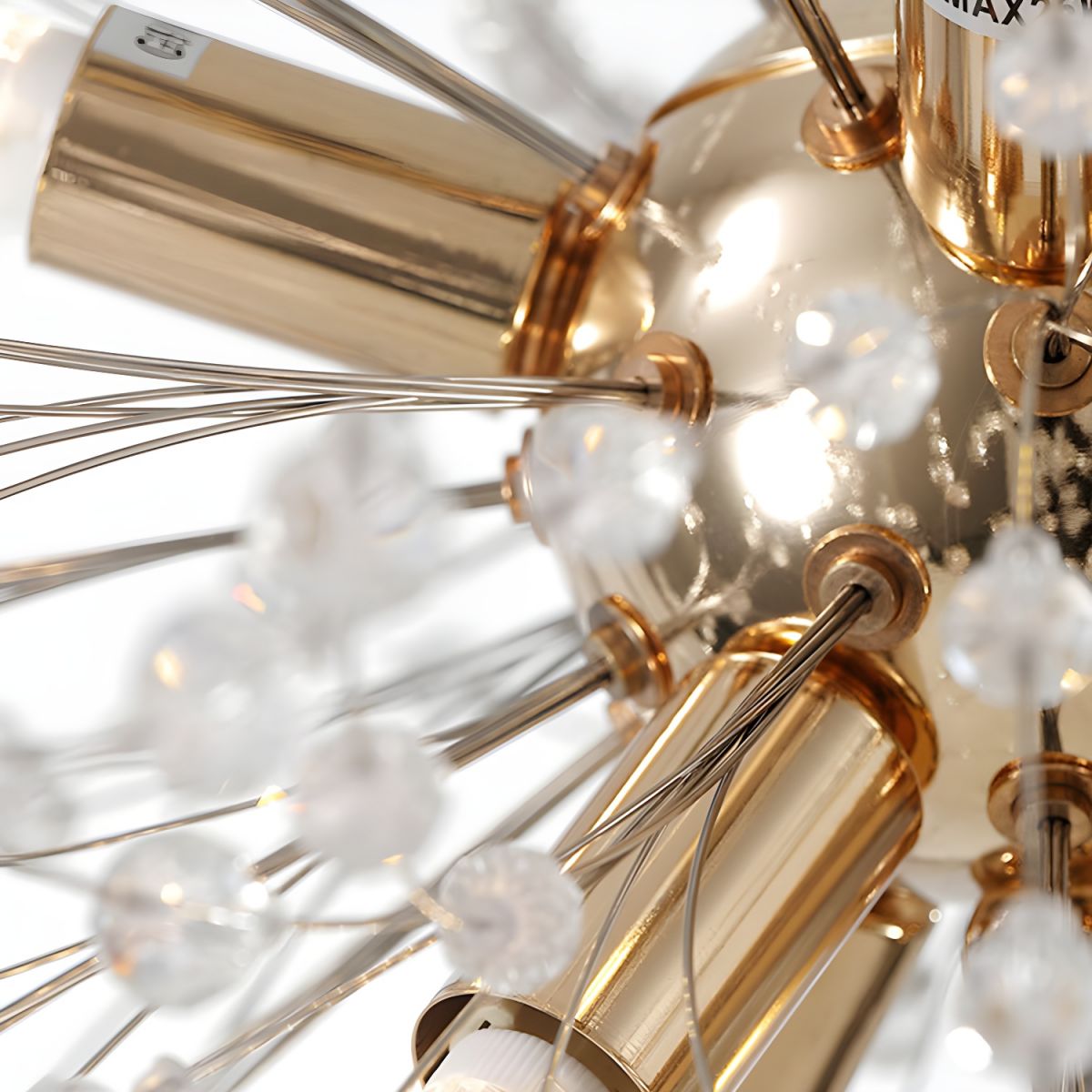 Żyrandol do Salonu Wiszący z Kryształami Kula | Nowoczesny